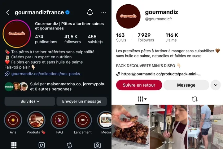 Gourmandiz · profil Instagram